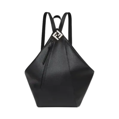 FENDI Roma Leather Fendi Melon Large "Black"