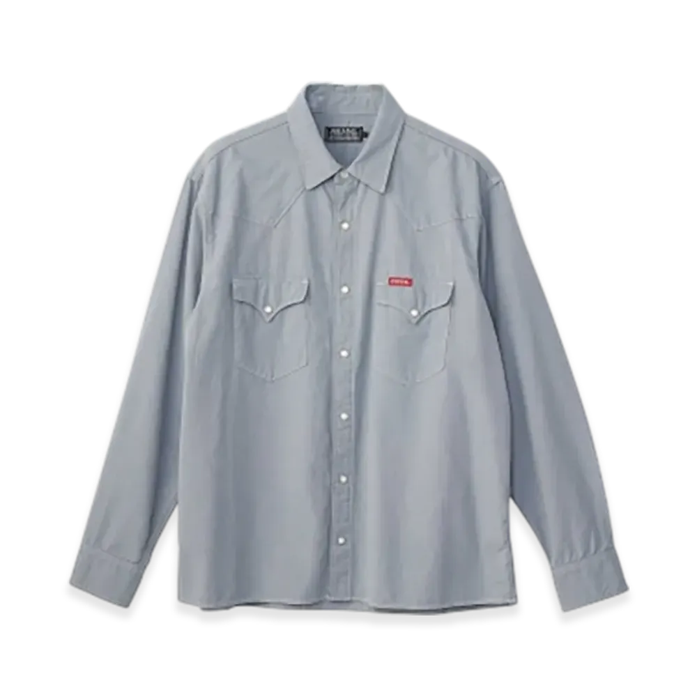 HYSTERIC GLAMOUR Low-Fi Embroidered Western Shirt "Blue"