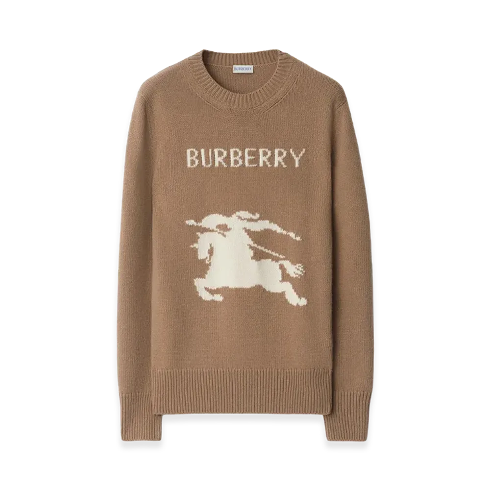 Burberry Women's EKD Wool Cashmere Sweater "Camel"