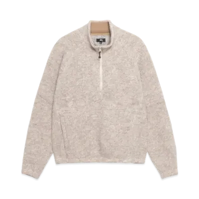 Stussy Wool Blend Sherpa Mock Neck "Tan"