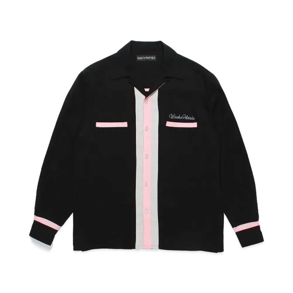WACKO MARIA Switching 50's Open Collar Shirt "Black"