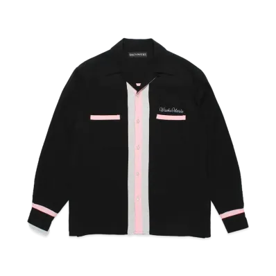 WACKO MARIA Switching 50's Open Collar Shirt "Black"