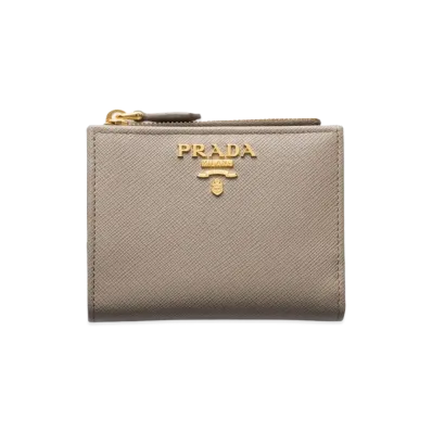 PRADA Saffiano Multicolor Wallet "Clay/Water Lily"