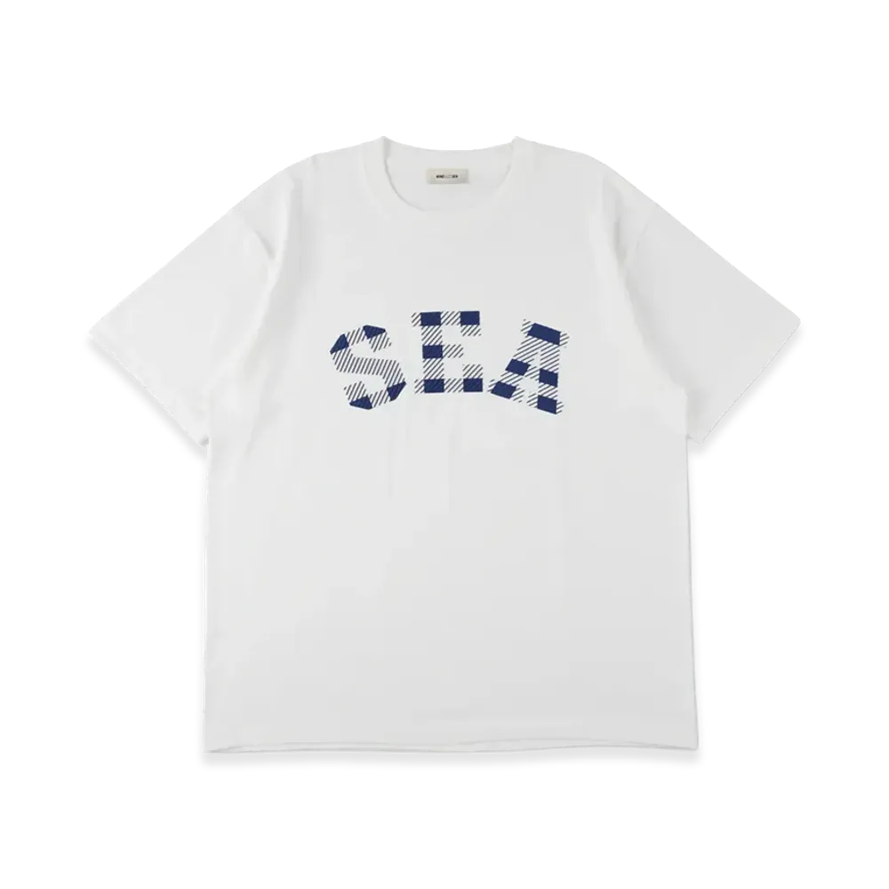 WIND AND SEA Plaid Logo S/S Tee "White"
