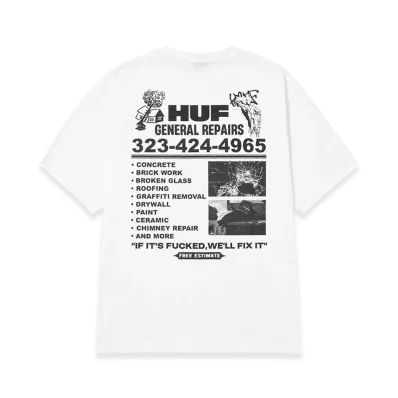 HUF General Repairs Tee "White"