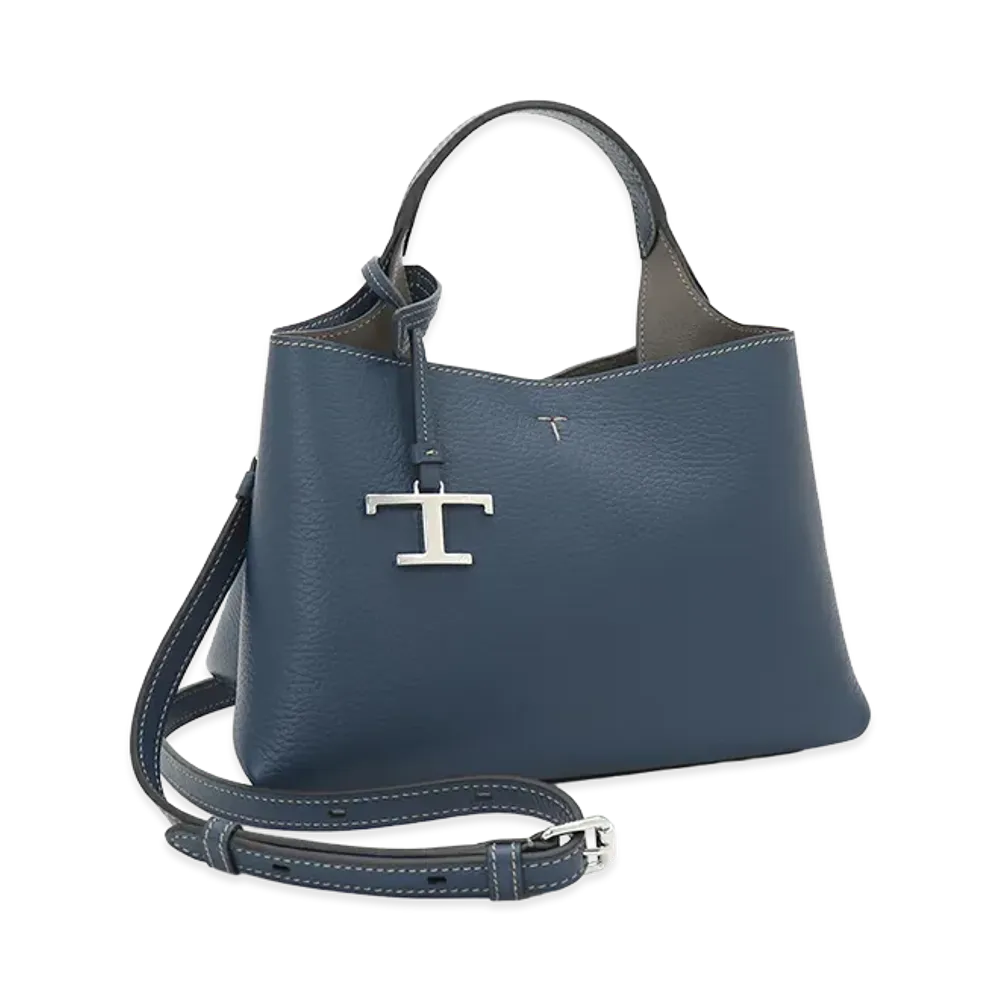 TOD'S Women's T Timeless Charm Leather Micro Handbag "Navy"
