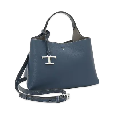 TOD'S Women's T Timeless Charm Leather Micro Handbag "Navy"
