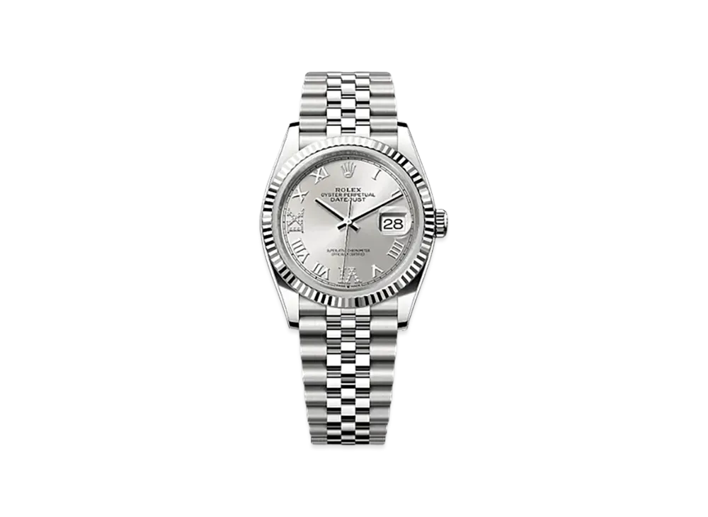 ROLEX Datejust 36 Oystersteel & White Gold "Grey"