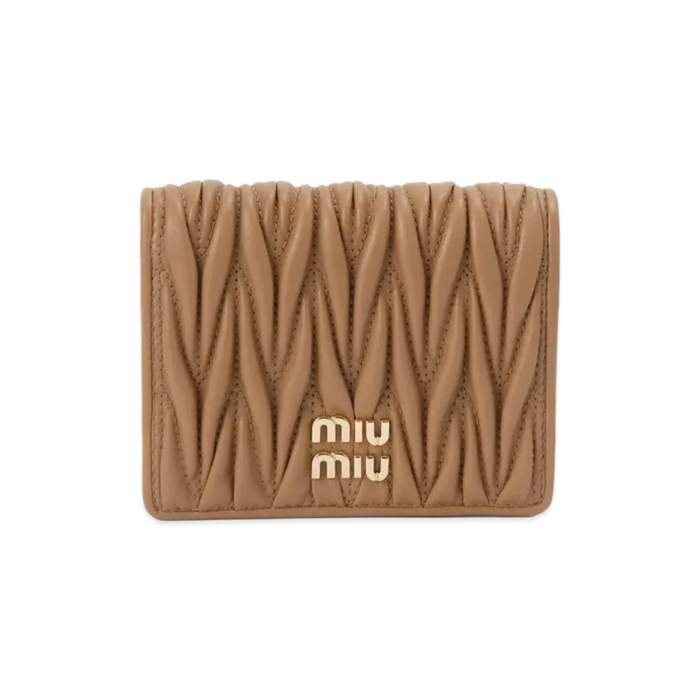 MIU MIU Bifold Wallet "Caramel Brown"