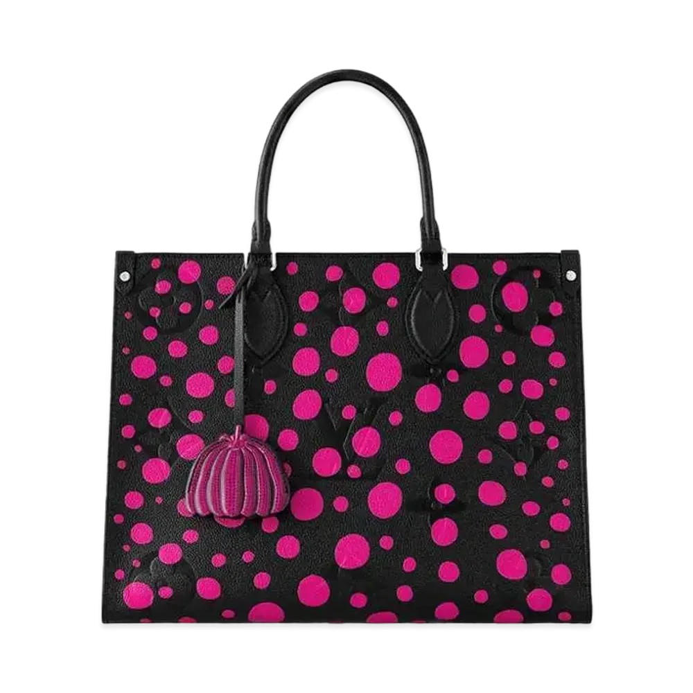 Louis Vuitton x Yayoi Kusama OnTheGo MM Monogram Empreinte Leather Infinity Dots "Noir/Fuchsia"