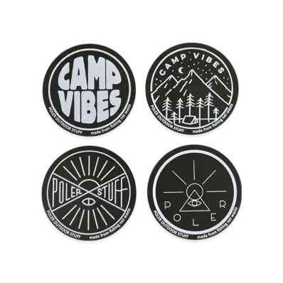 POLeR 4 Sets Of Coasters "Black"