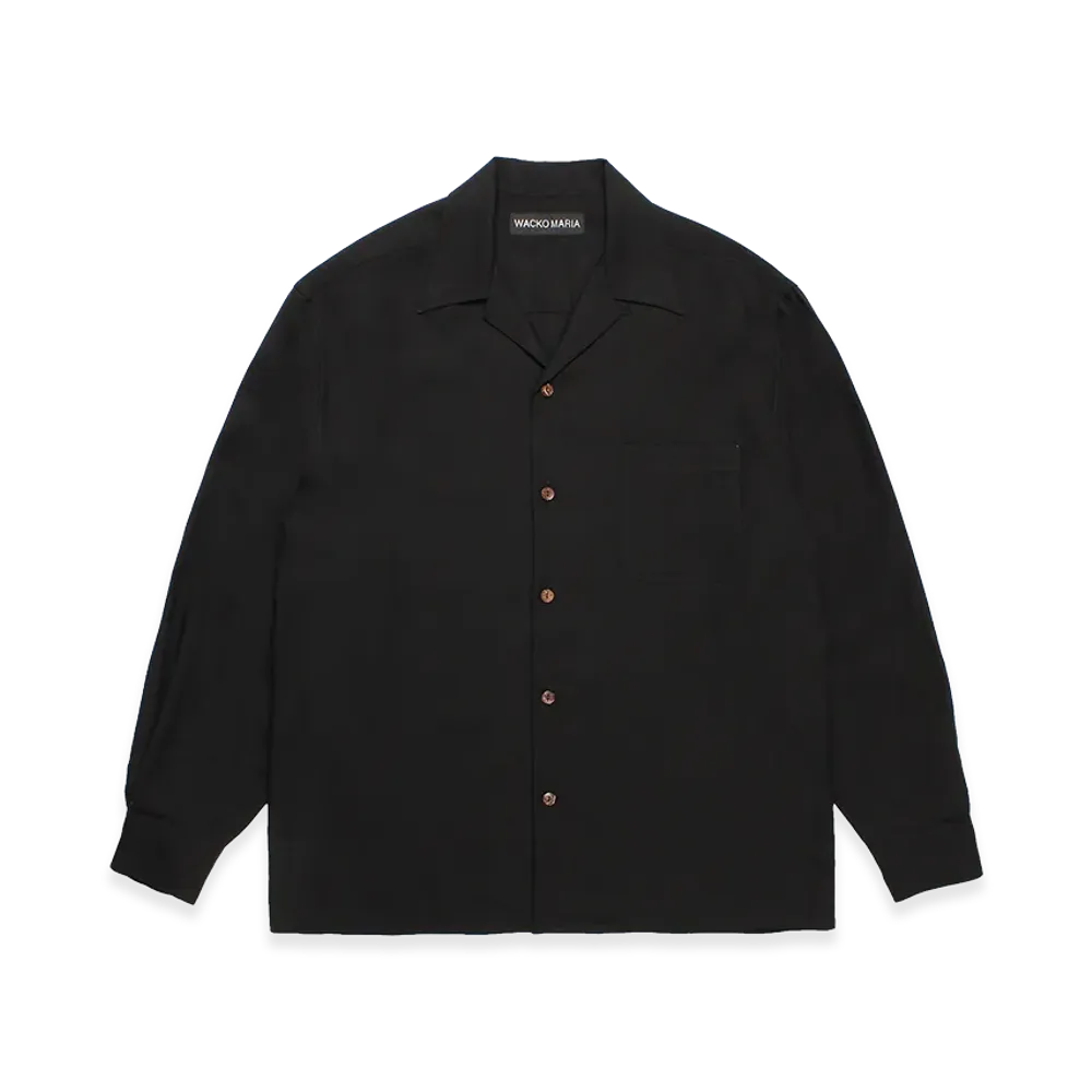 WACKO MARIA 50'S Open Collar Shirt "Black"