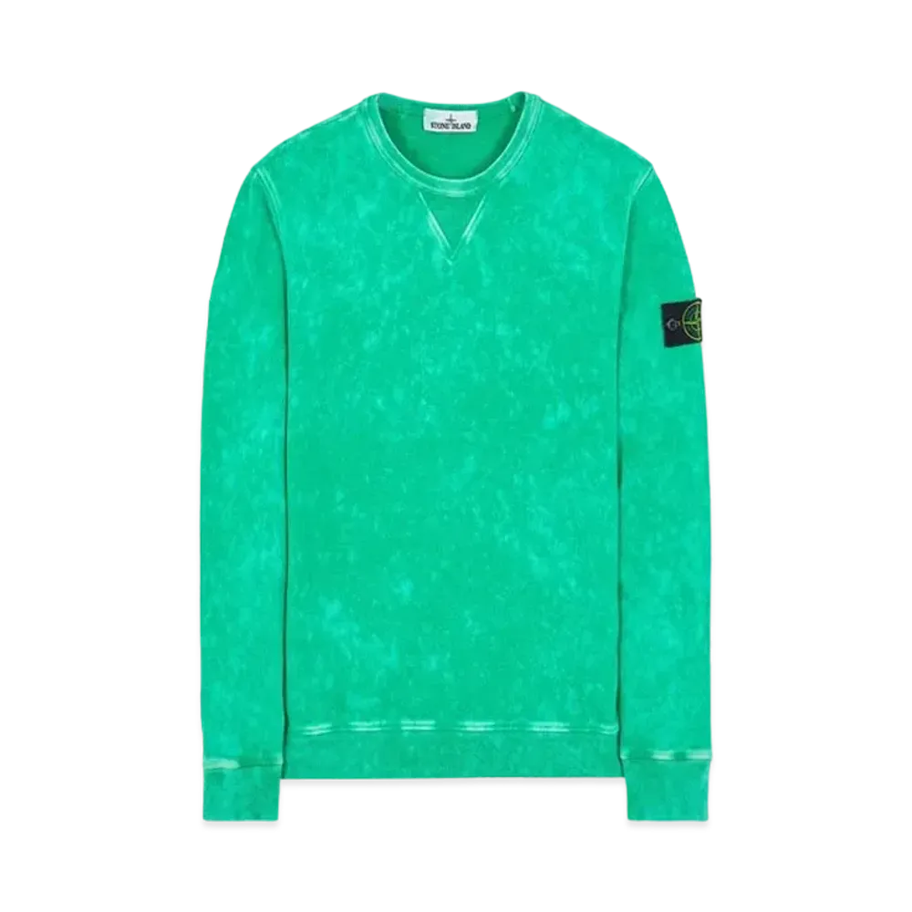 Stone Island 61538 COTTON FLEECE + OFF-DYE OVD TREATMENT "Green"