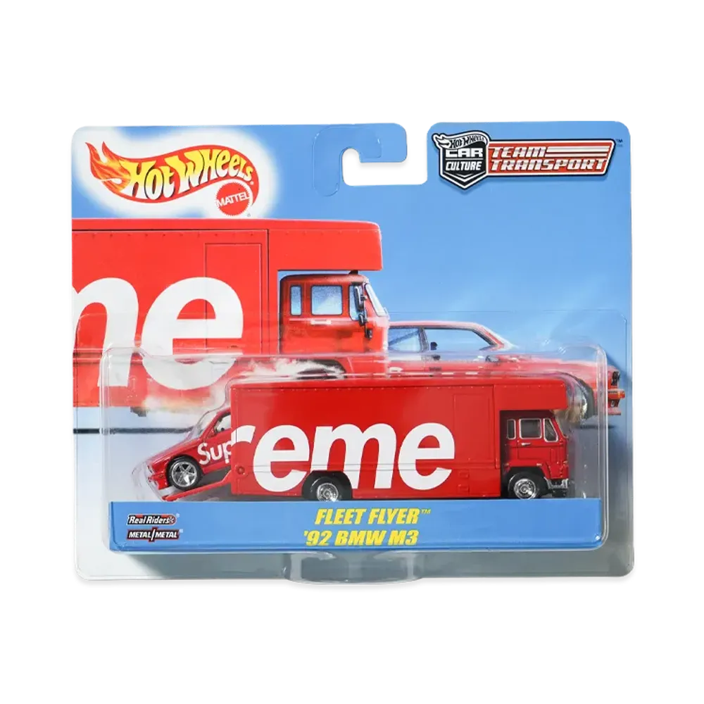 Supreme x Hot Wheels Fleet Flyer + 1992 BMW M3 "Red"
