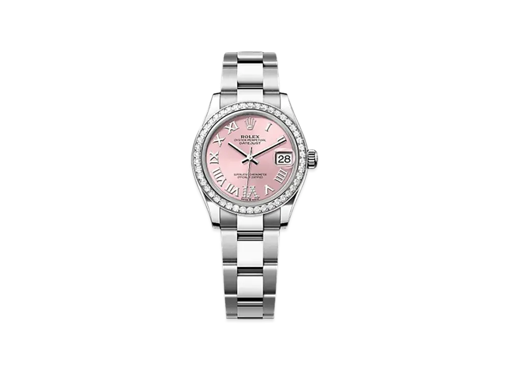ROLEX Datejust 31 Oystersteel & White Gold Diamonds "Pink"