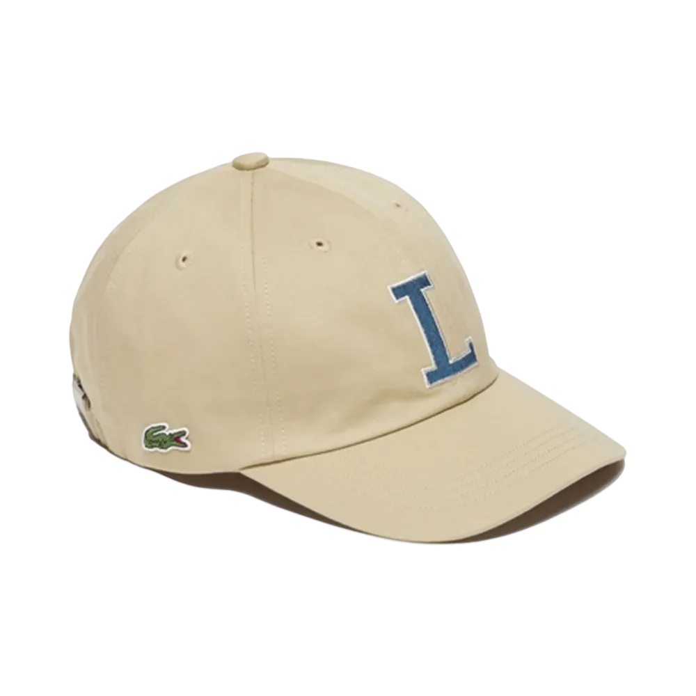 LACOSTE Cotton Twill L Logo Cap "Beige"