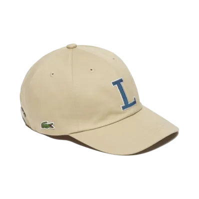 LACOSTE Cotton Twill L Logo Cap "Beige"