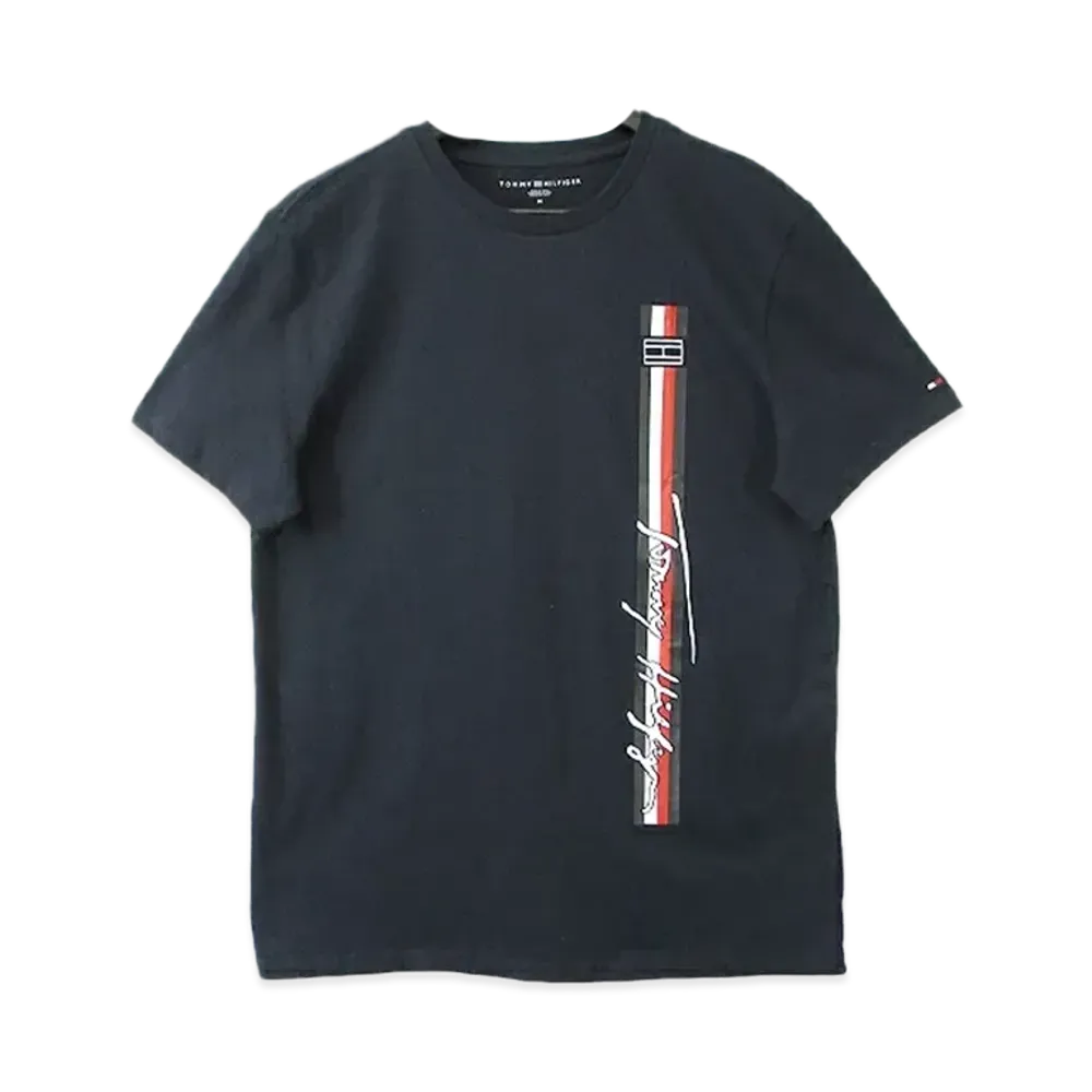 TOMMY HILFIGER Flag Logo Print Short Sleeve T-Shirt "DesertSky"