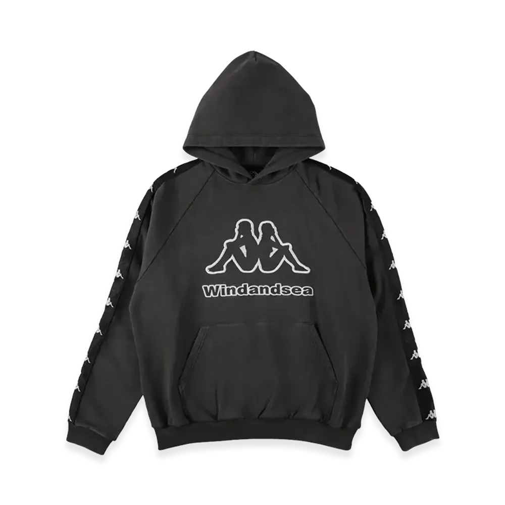 WIND AND SEA x KAPPA Hooded Sweatshirt "Black"