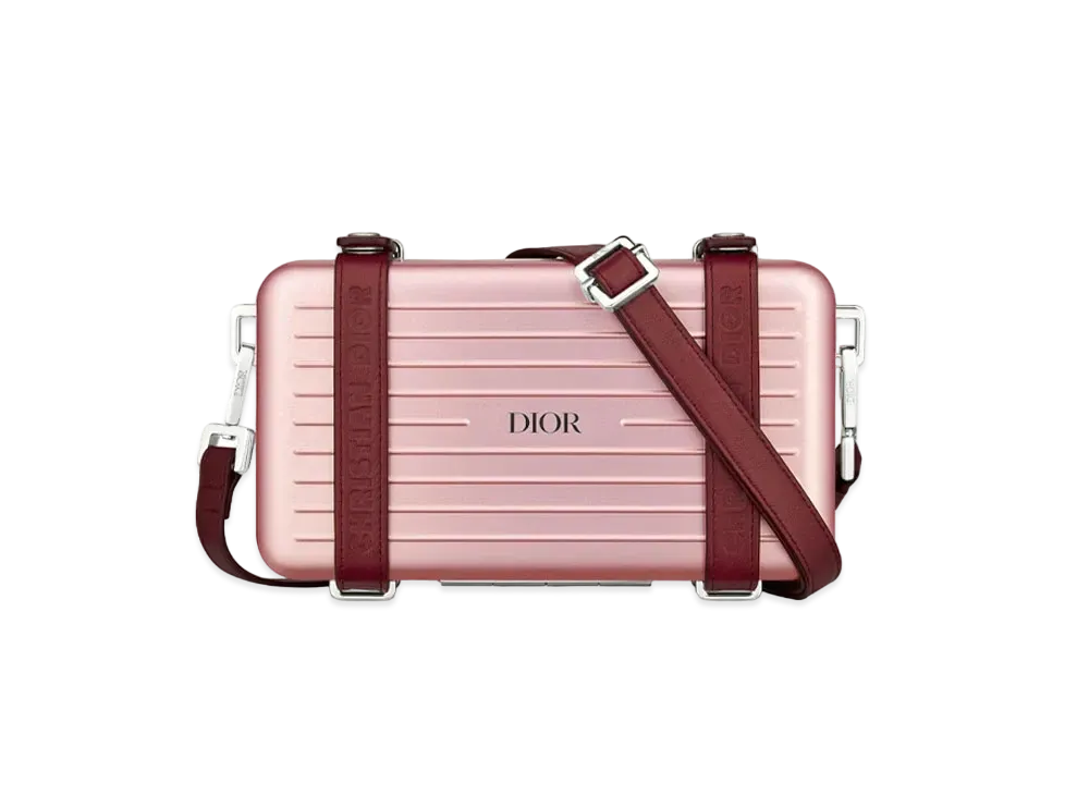 Dior And Rimowa Personal Clutch Bag Aluminum "Rose"