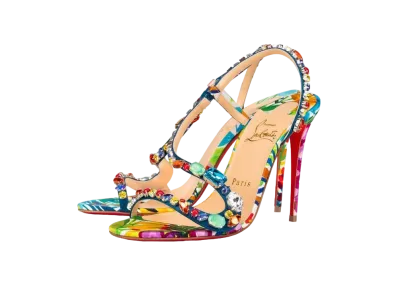 Christian Louboutin Rosapetra 100 mm "Ludwig(Blue)/Multicolor"