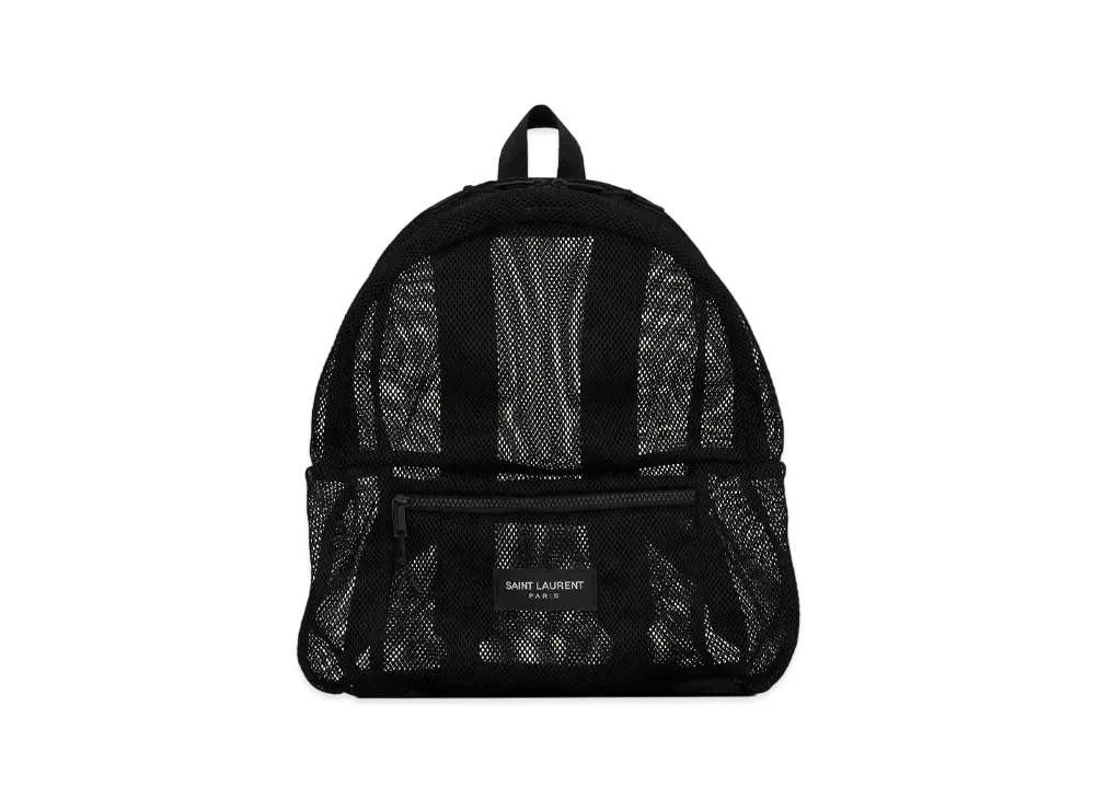 SAINT LAURENT Slp Backpack In Mesh And Nylon "Black"