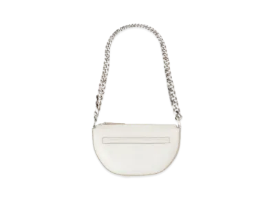 Burberry Mini Leather Zip Olympia Bag "Pale Vanilla"