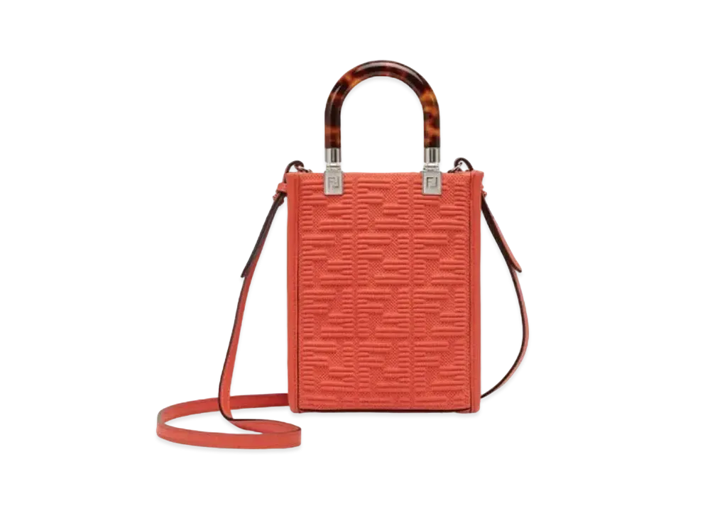 FENDI Sunshine Shopper Small Fabric "Red"