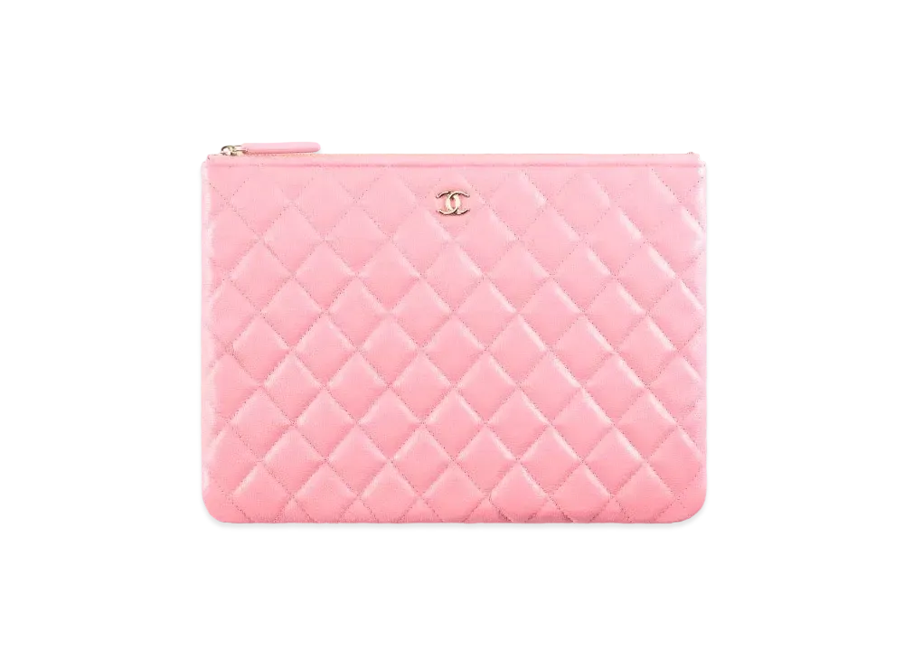 CHANEL Classic Porch Graind Shiny Calfskin "Pink"
