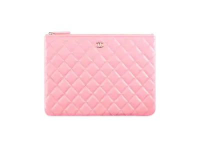 CHANEL Classic Porch Graind Shiny Calfskin "Pink"