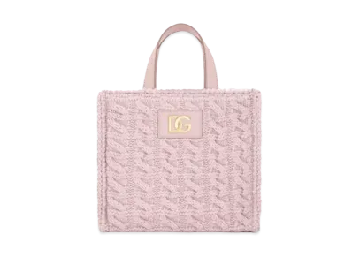 Dolce&Gabbana Beatrice Shopping Bag Small Knit "Pink"