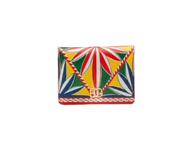 Dolce&Gabbana Continental Wallet Small Dauphine Calfskin Calette Print "Multicolor"