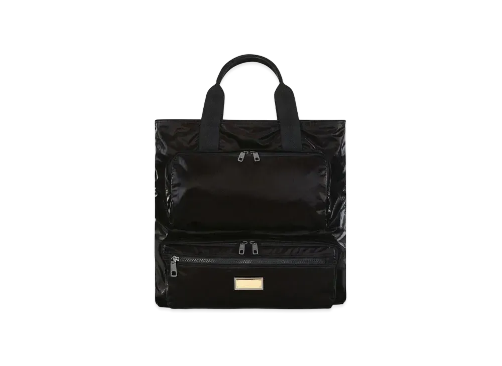 Dolce&Gabbana Sicily Dna Black Shopping Bag Nylon Logo Plate "Black"