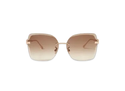 Jimmy Choo Corin Metal Square Sunglasses With Shaded Lenses "Brown/Copper Gold"