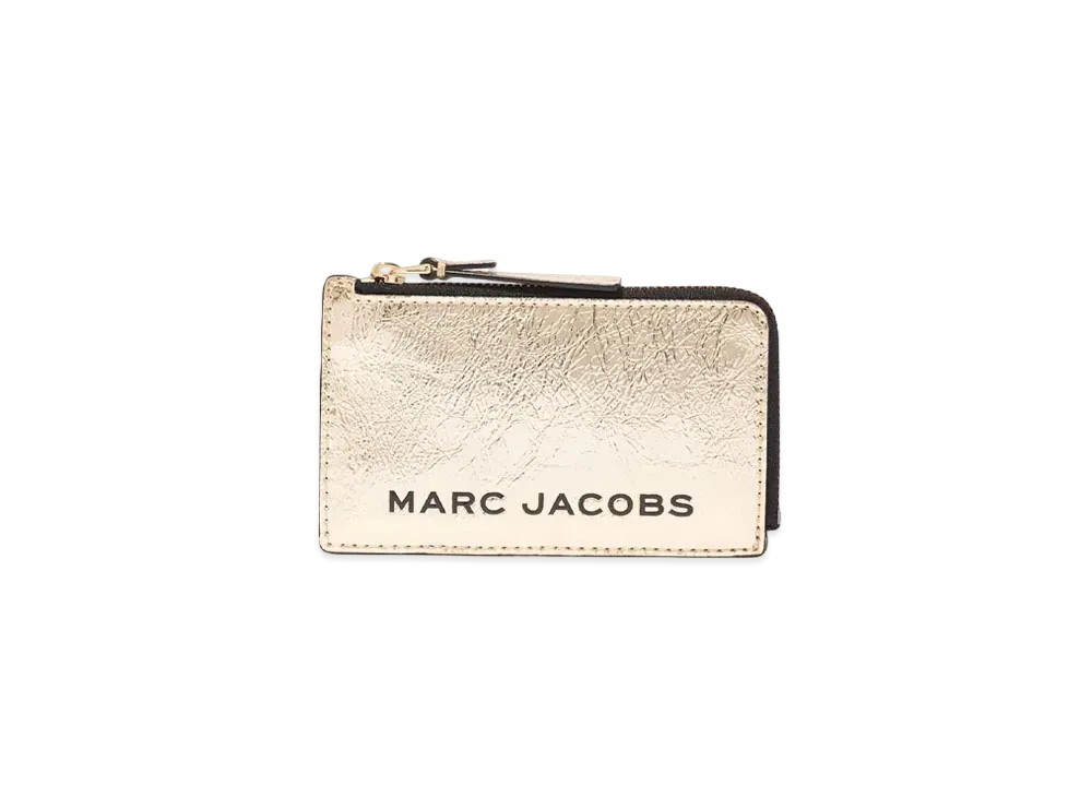 MARC JACOBS The Metallic Small Top Zip Wallet "Gold"