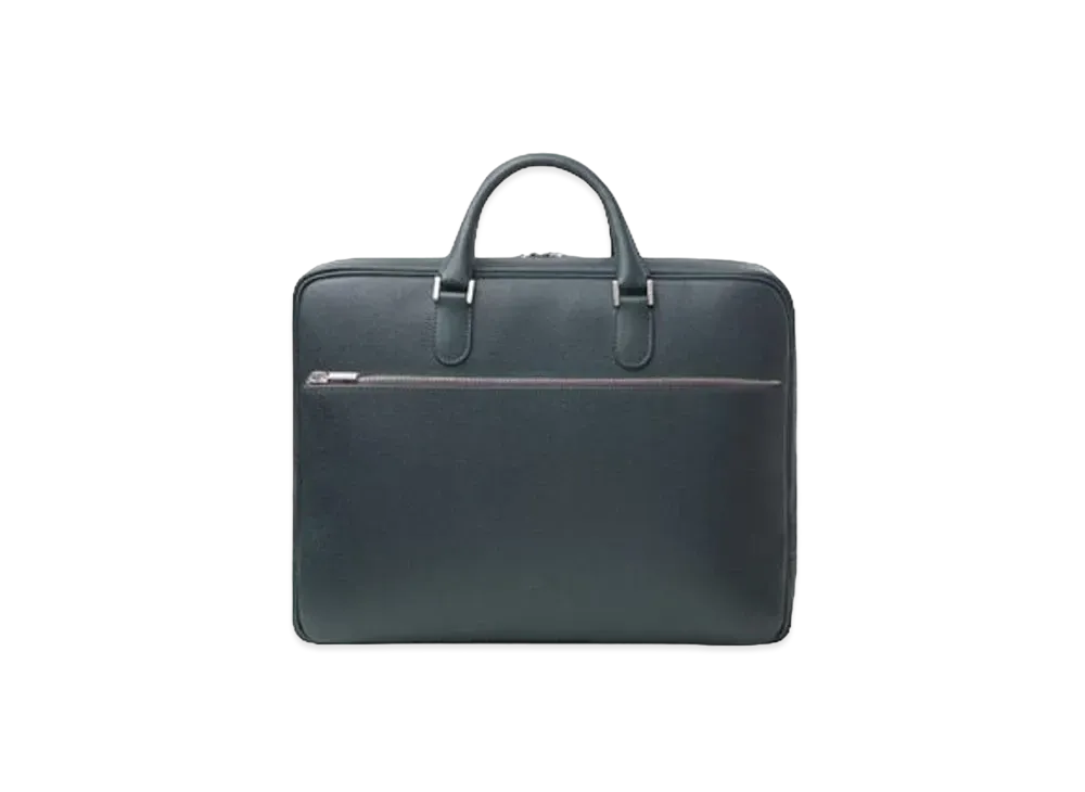 Valextra Double Handle Briefcase "Dark Green"