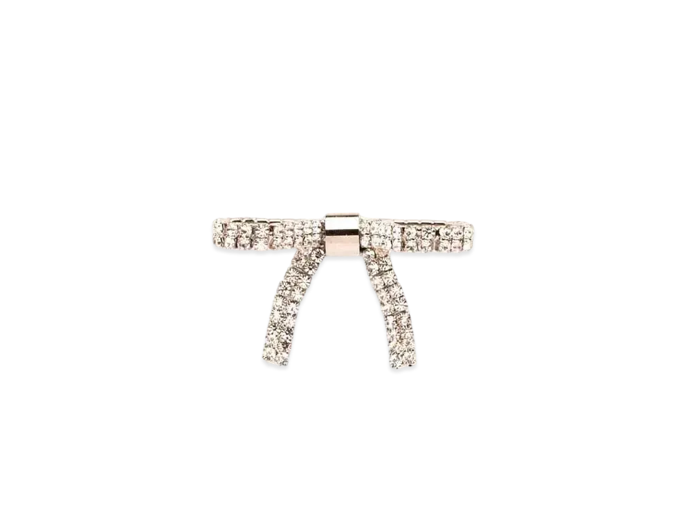 MIU MIU Decoration Ribbon Brooch "Crystal"