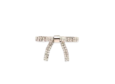 MIU MIU Decoration Ribbon Brooch "Crystal"