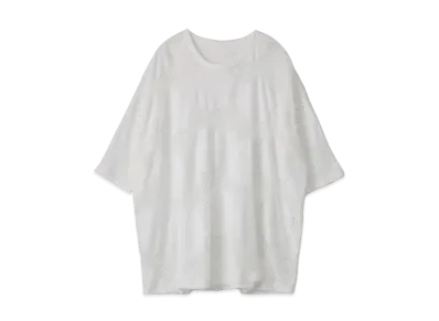 Yohji Yamamoto Y's 60/2 POLKA DOT HOLE MESH SIDE GUSSET "White"