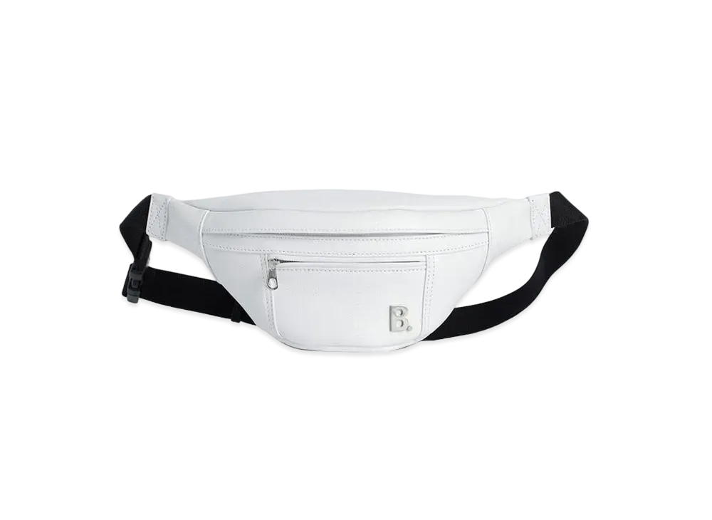 BALENCIAGA Leather Waist Bag "White"