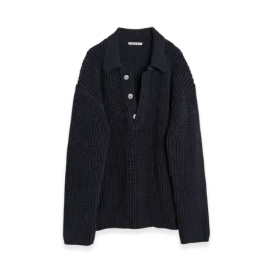 OUR LEGACY Big Piquet Chunky Cotton Rib "Navy"