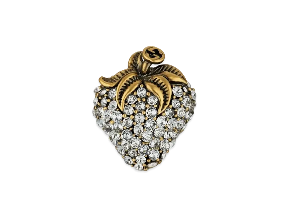 GUCCI Crystal Strawberry Ring