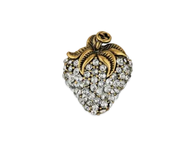 GUCCI Crystal Strawberry Ring