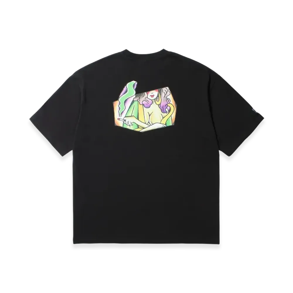 APHRODETEGANG x BUDSPOOL x UE THE PARLOUR Smoke Girl S/S Tee "Black"