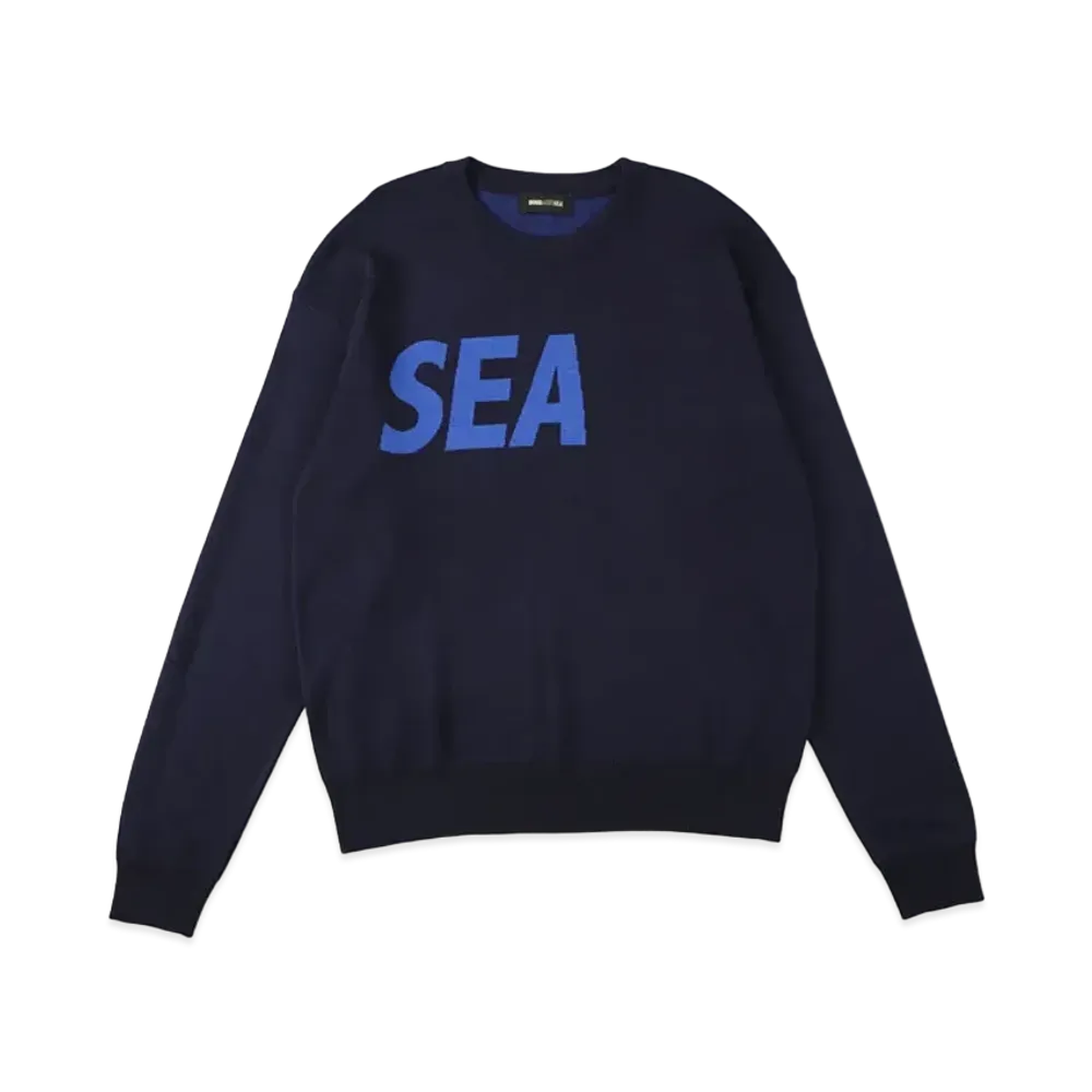 WIND AND SEA SEA Silk Blend Knit "Navy"