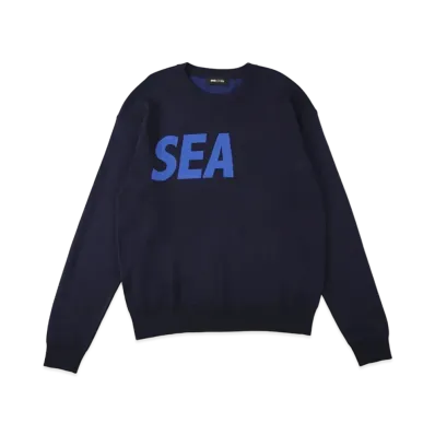 WIND AND SEA SEA Silk Blend Knit "Navy"