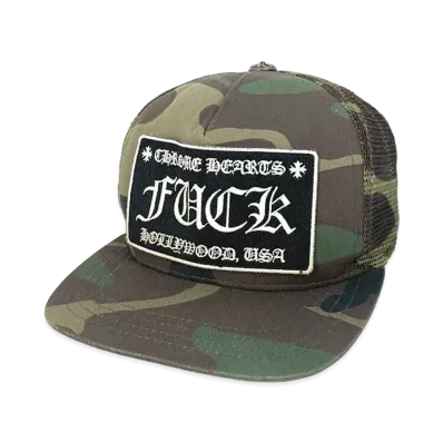 Chrome Hearts Tracker Cap Fuck Camouflage "Green/Brown"