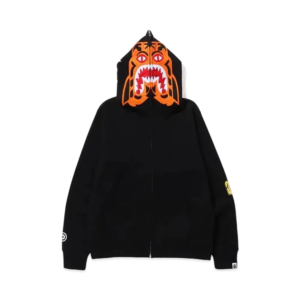 A BATHING APE Tiger Full Zip Hoodie "Black"
