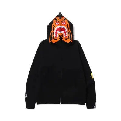 A BATHING APE Tiger Full Zip Hoodie "Black"