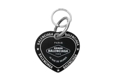 BALENCIAGA Casino Heart-Shaped Key Holder "Black"